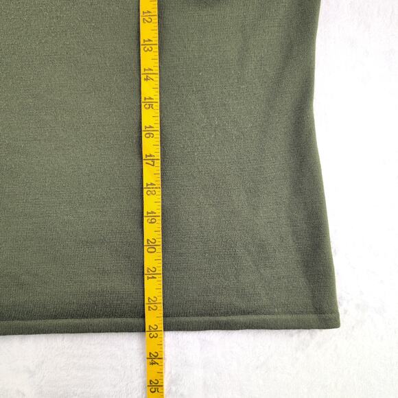 Vintage Pursuits ltd Italian Merino Wool Sweater Women's M Olive Green - Picture 4 of 6